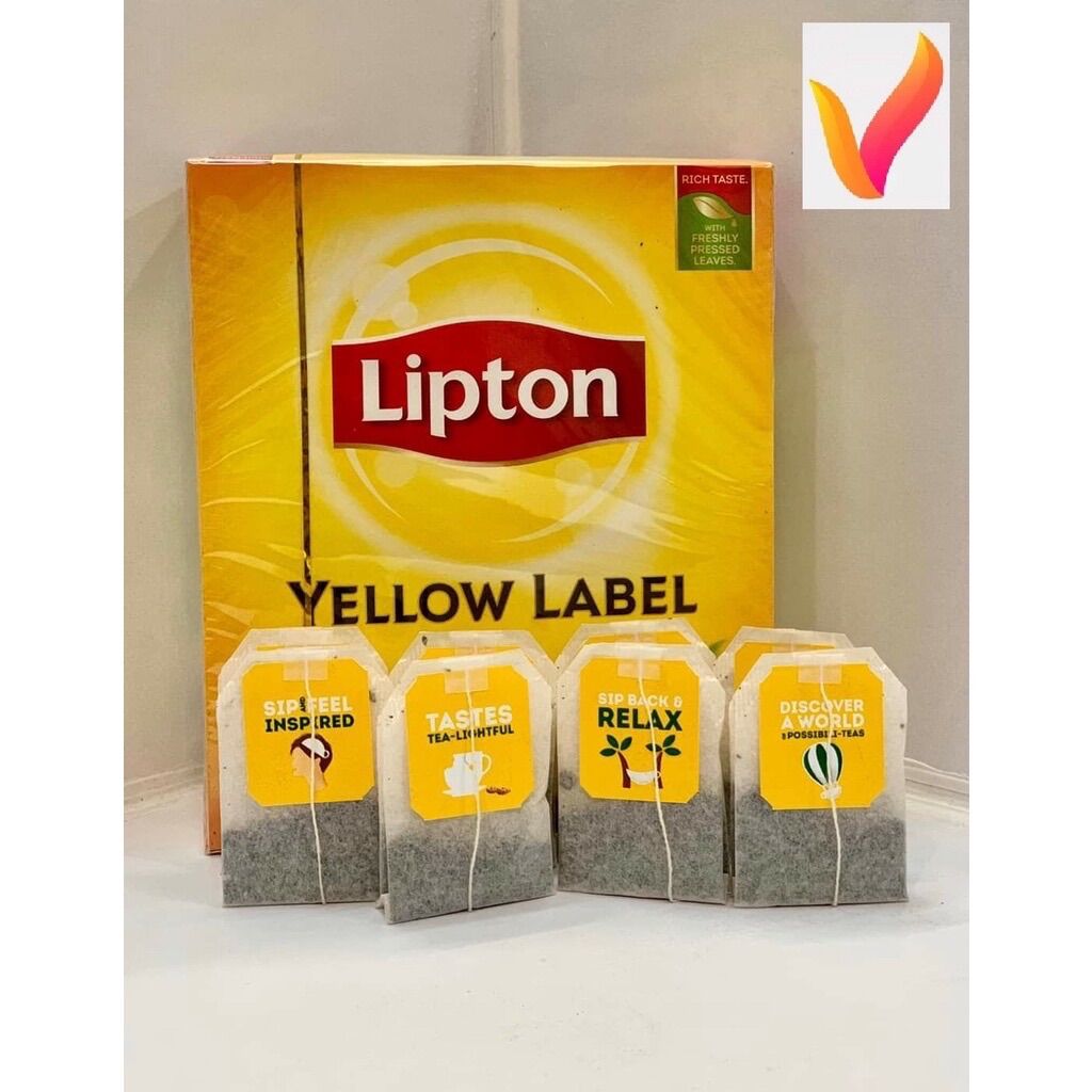 Trà lipton nhãn vàng 100 gói túi lọc
