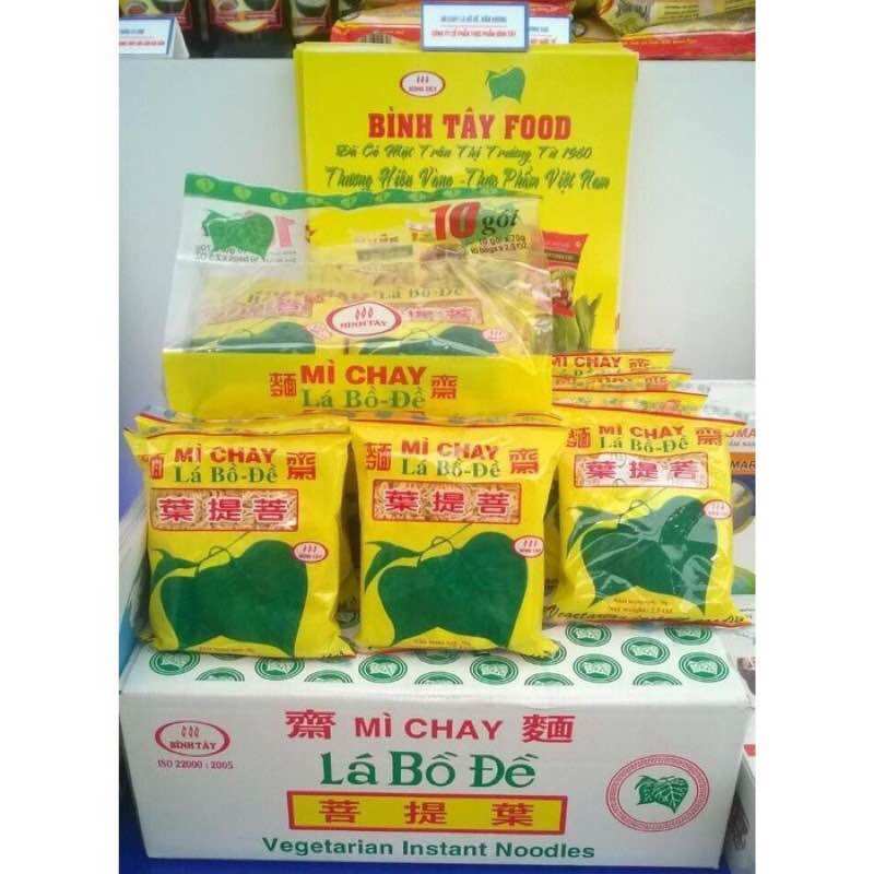 Mì Chay Lá Bồ Đề gói 70g - thùng 30 gói