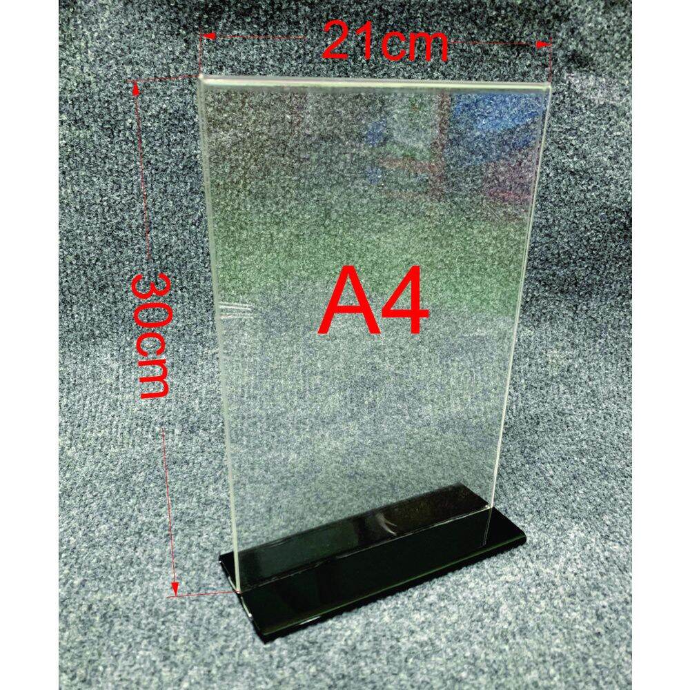 Menu Mica/Kệ Mica A4, A5, A6 Chân Đế Lùa Hiển Thị 2 Mặt