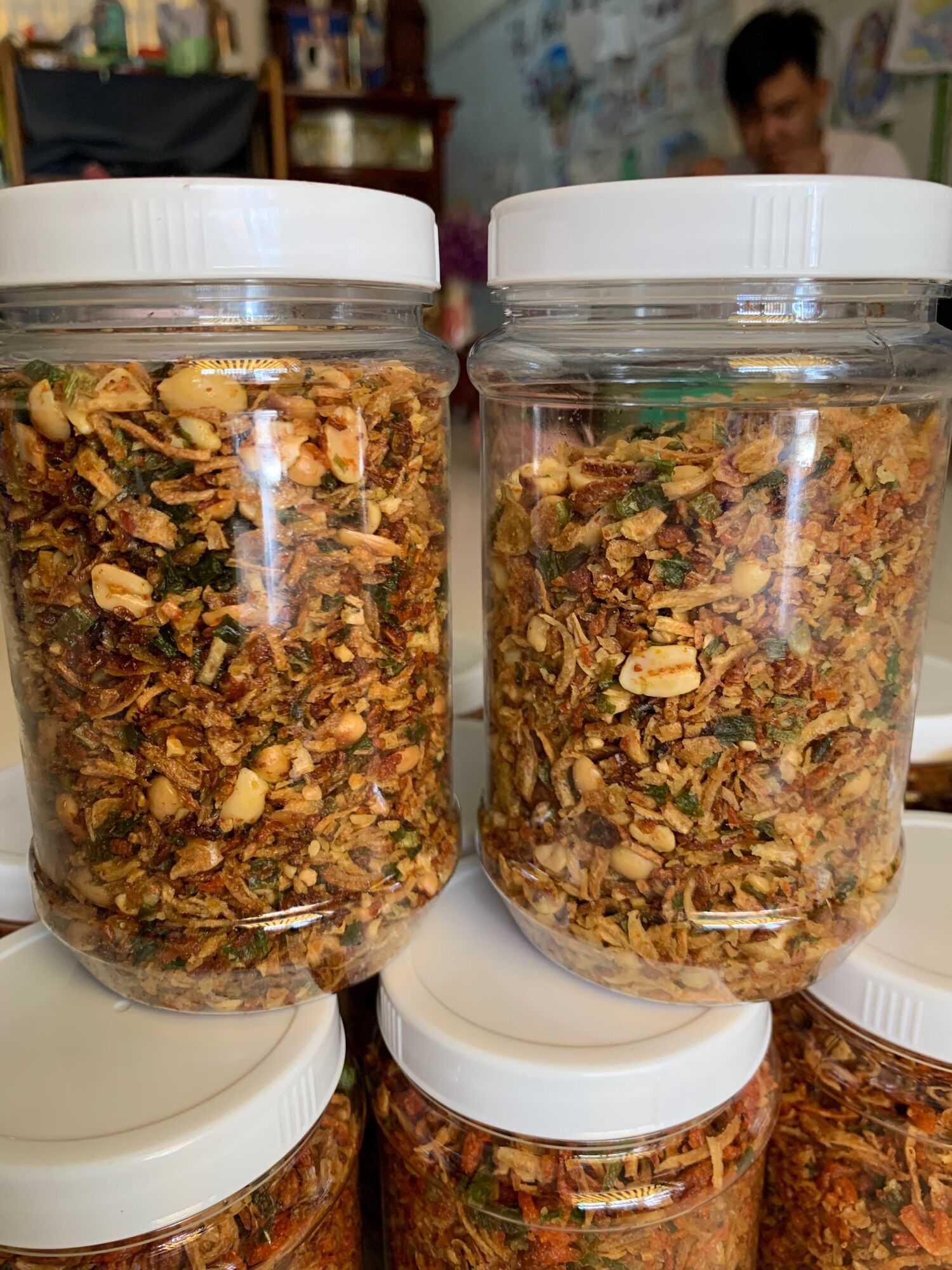 hủ 200gr muối hành phi đậu phộng cực thơm ngon