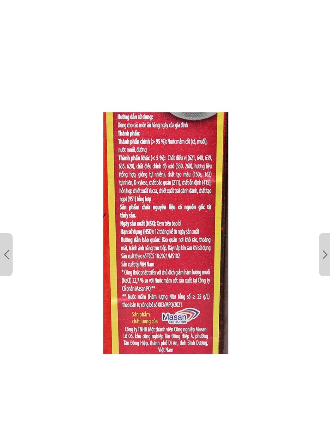 Nước mắm Nam ngư chin su 500ml