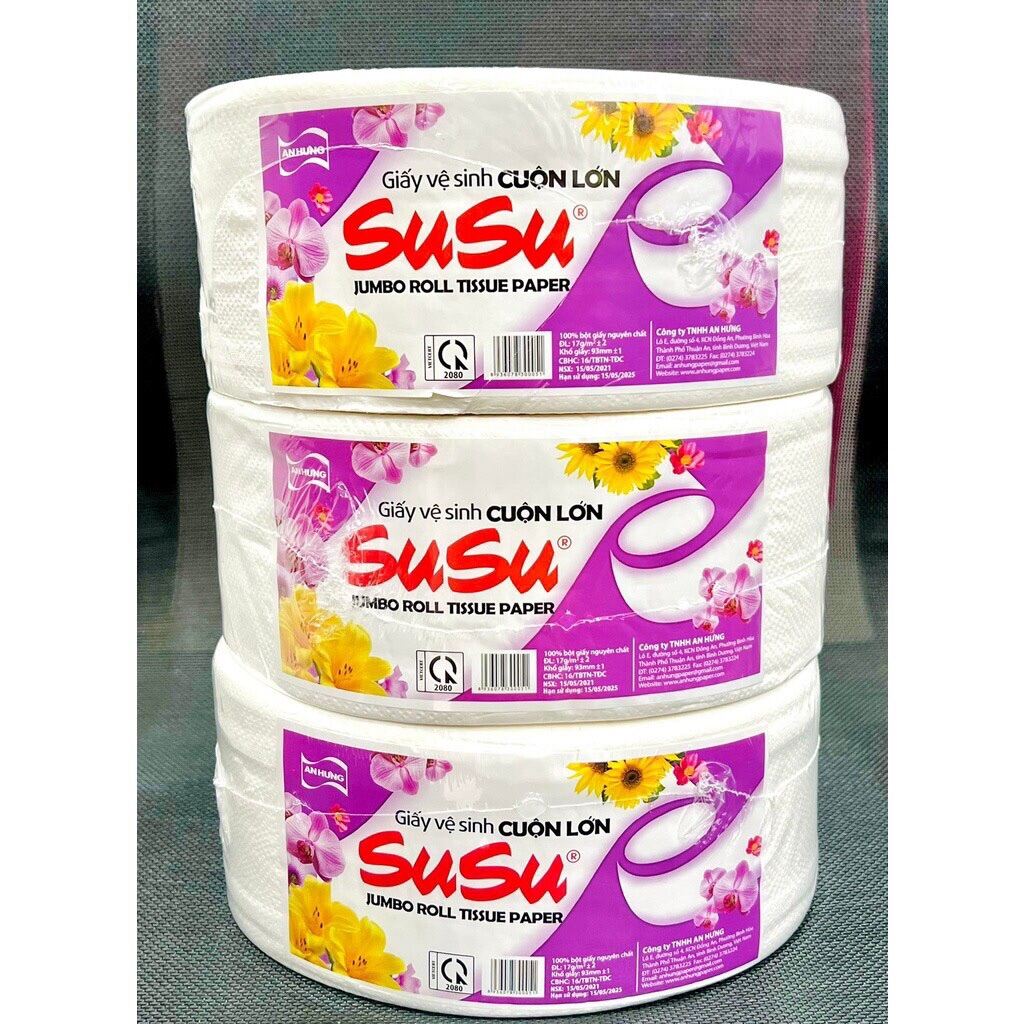 Combo 2  Giấy vệ sinh cuộn lớn hiệu SUSU nặng 700gram