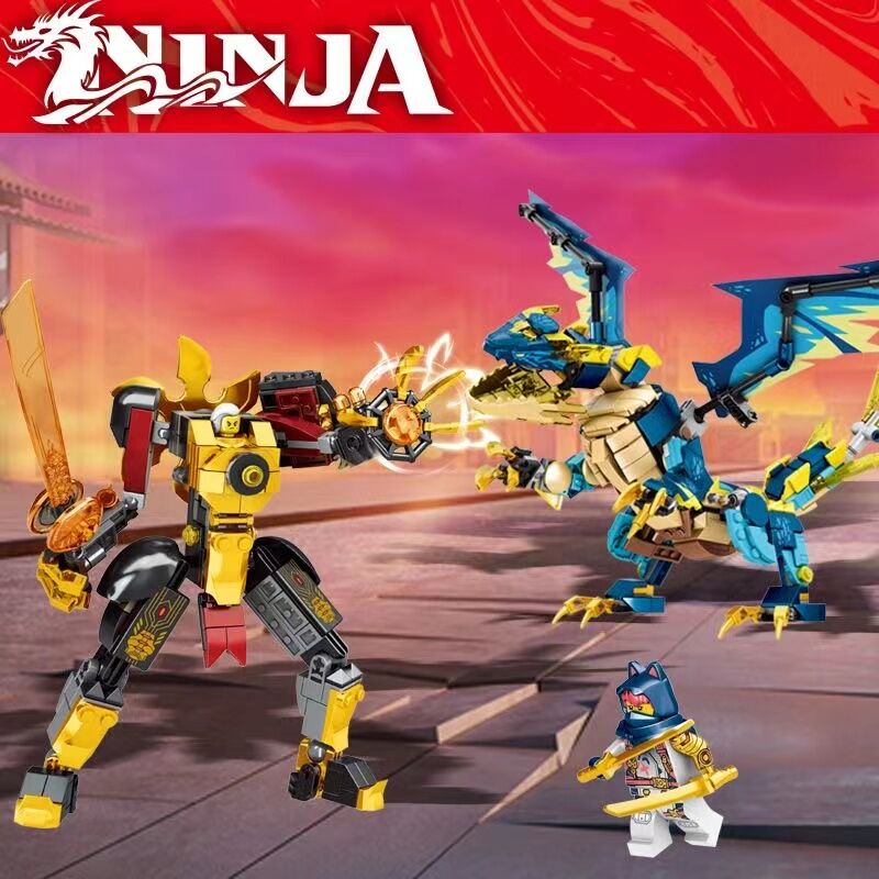 Mùa Giải Mới 17 Nguyên Tố Rồng Ninja Series Khối Xây Dựng Bộ-empress Mech Fit 71796 Quà Tặng Giáng Sinh Đồ Chơi Cho Độ Tuổi 14 +