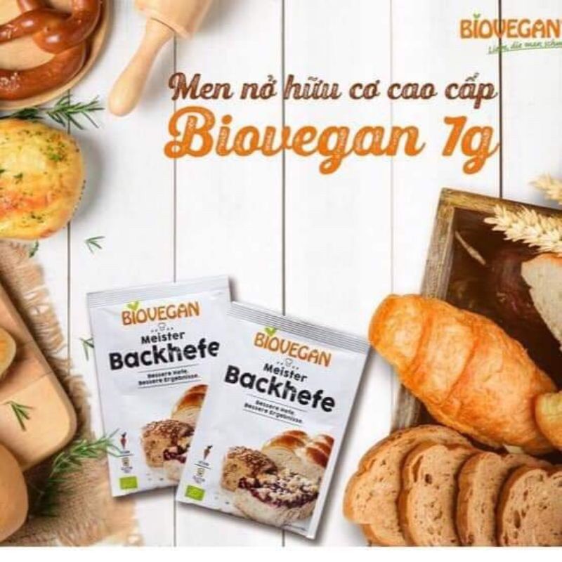 Men nở hữu cơ Biovegan Hefe 7g - Đức