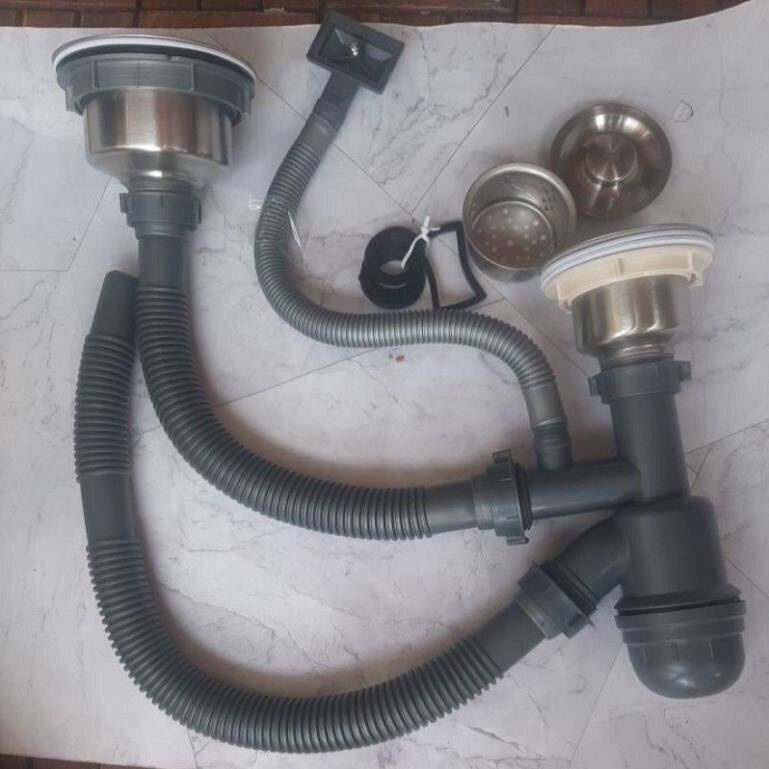 XI PHÔNG BỘ XẢ CHẬU RỬA CHÉN 2 HỘC INOX