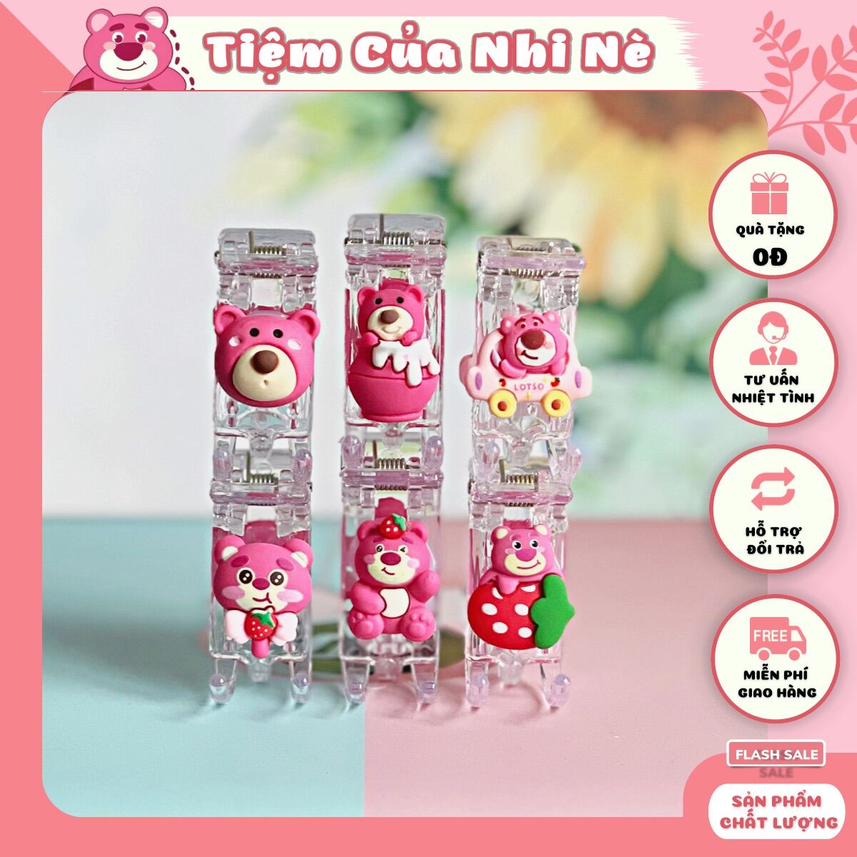 Kẹp càng cua 3 răng gấu dâu lotso