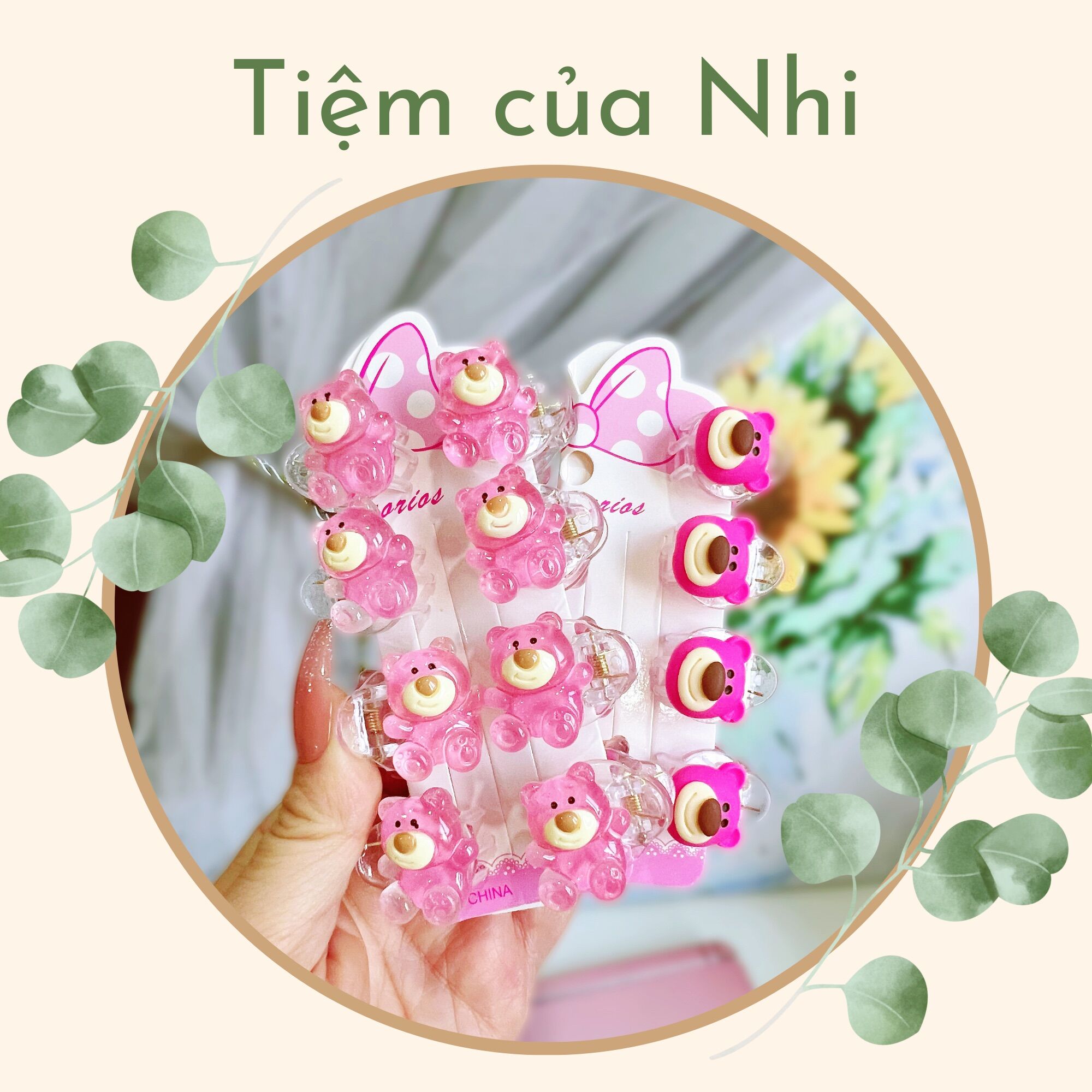 Kẹp càng cua mini gấu dâu lotso