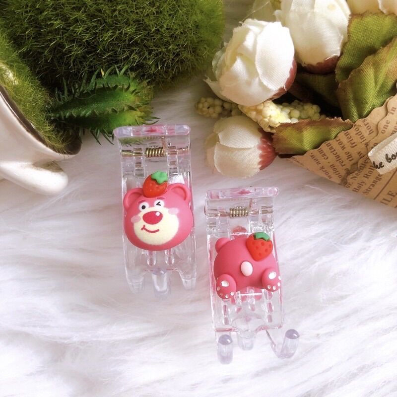 Kẹp tóc càng cua 3 răng gấu dâu Lotso