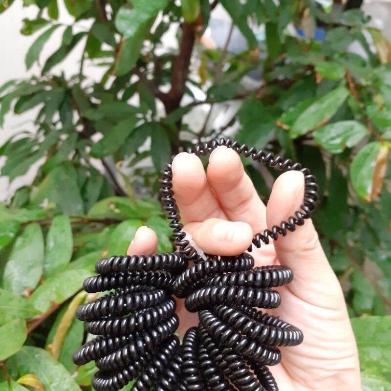Túi 10 Lò xo cột tóc màu đen (bản nhí,rộng 3cm)