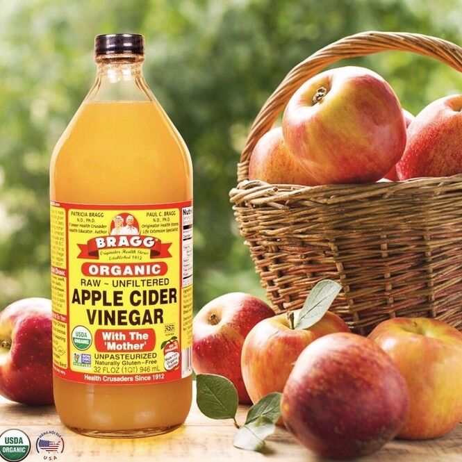 Giấm táo hữu cơ ( có giấm cái ) 946mL Organic Apple Cider Vinegar ( with mother )
