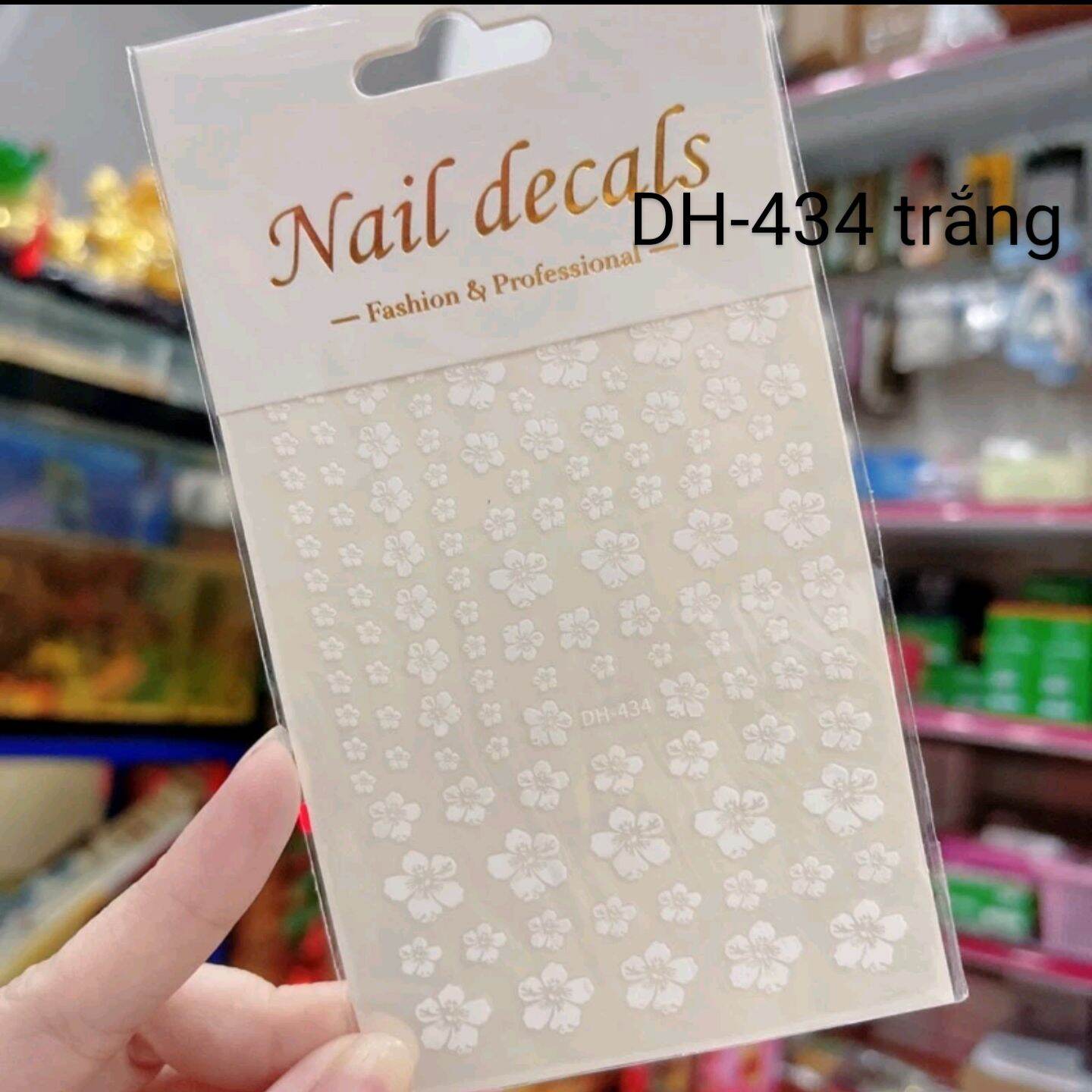 Sticker dán móng trang trí nail mẫu hoa Mai tết
