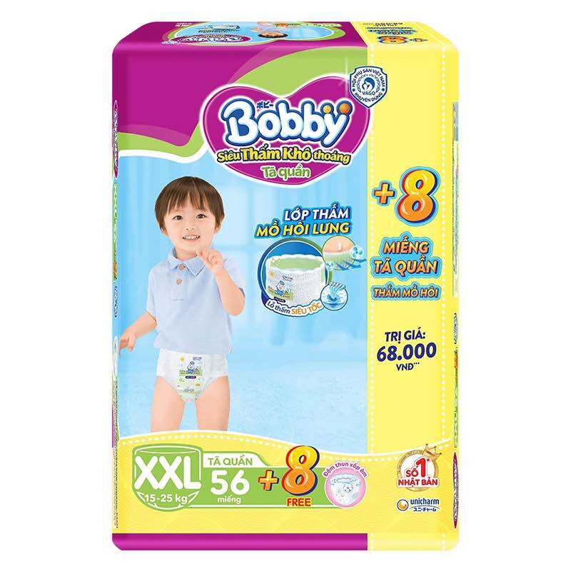 Tả quần bobby XXL56+6 dùng cho bé 15_25kg