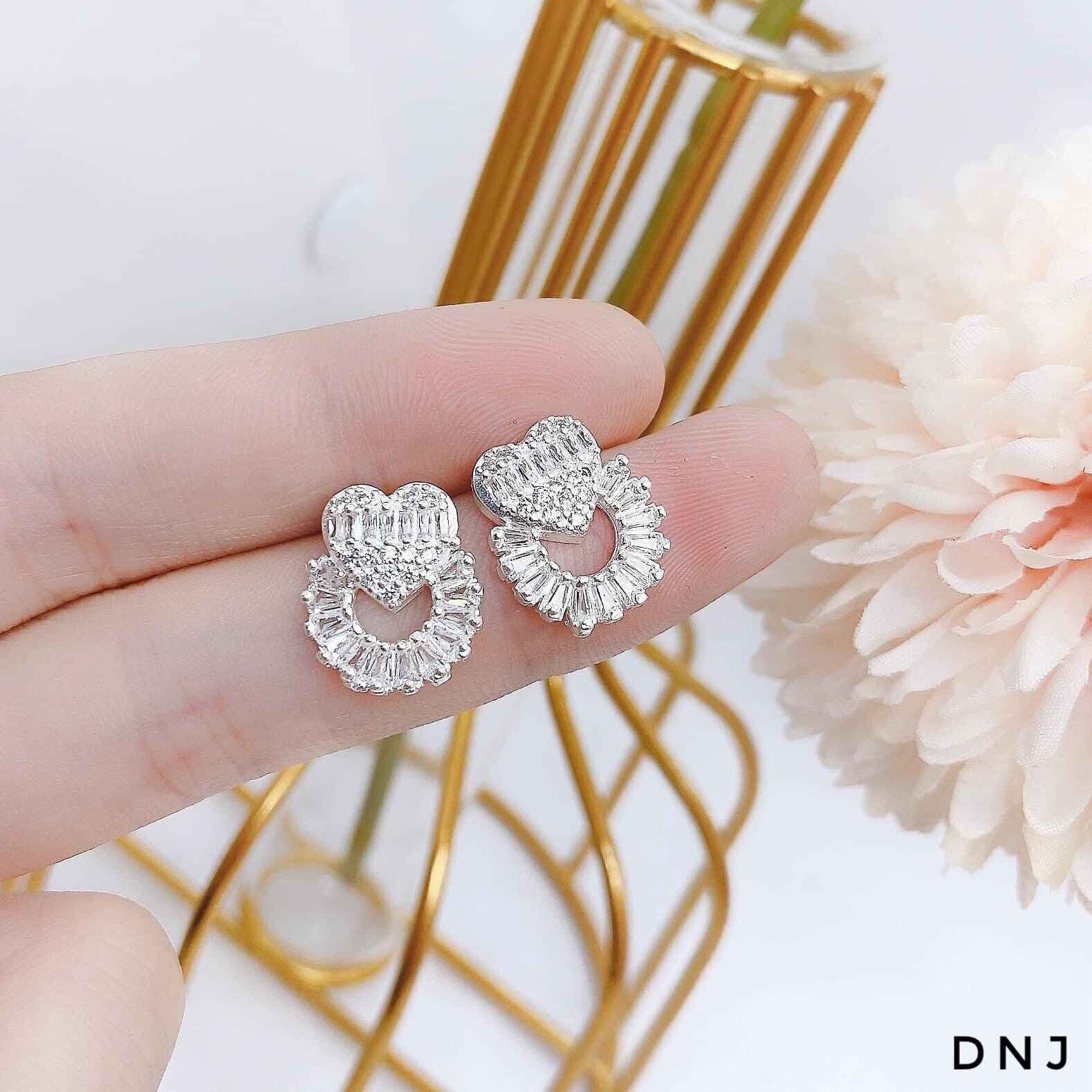 Bộ trang sức hình trái tim chuẩn bạc ta