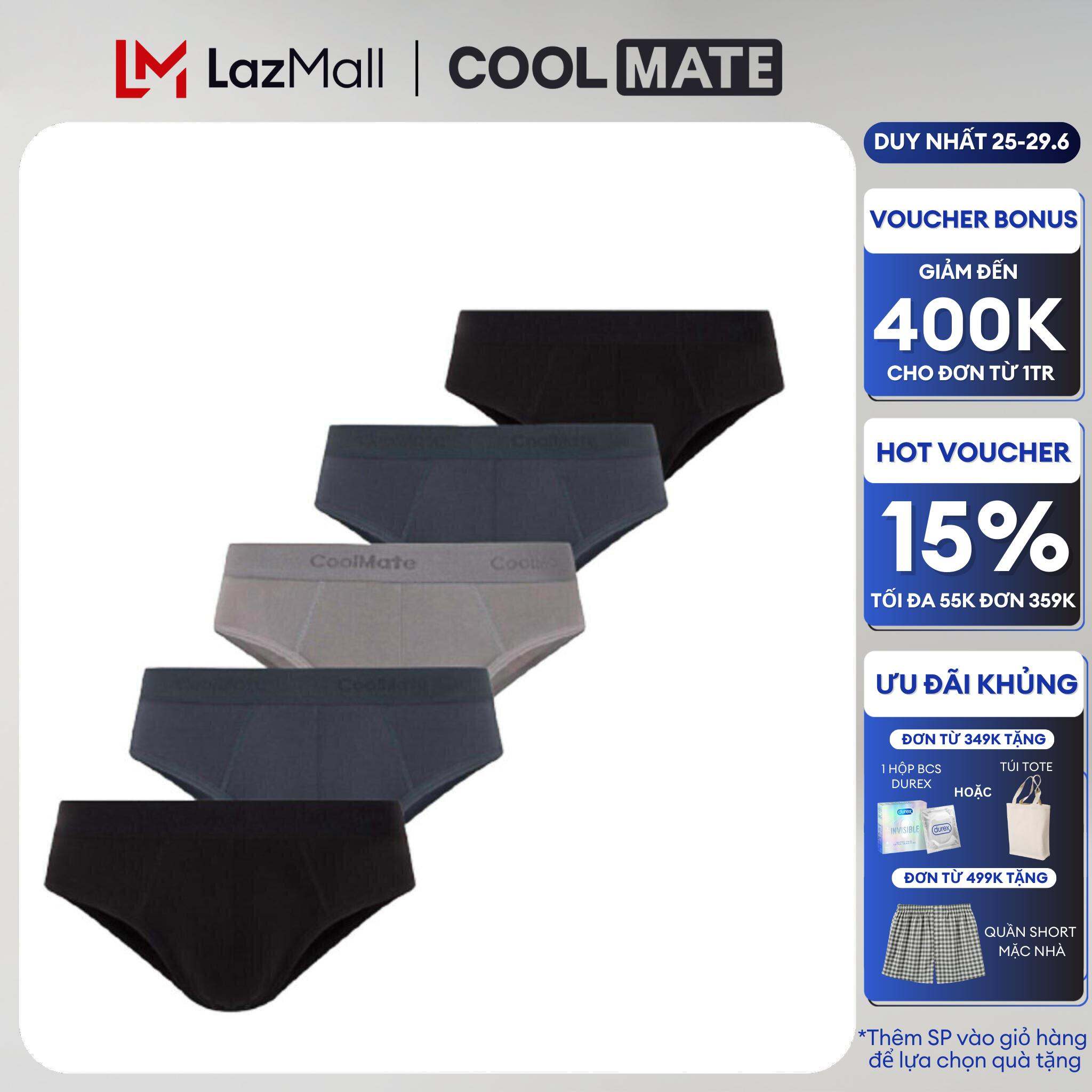 [CHỈ 25-29.6 TẶNG QUÀ ĐƠN 349K]COMBO 5 Quần lót tam giác Cotton - COOLMATE