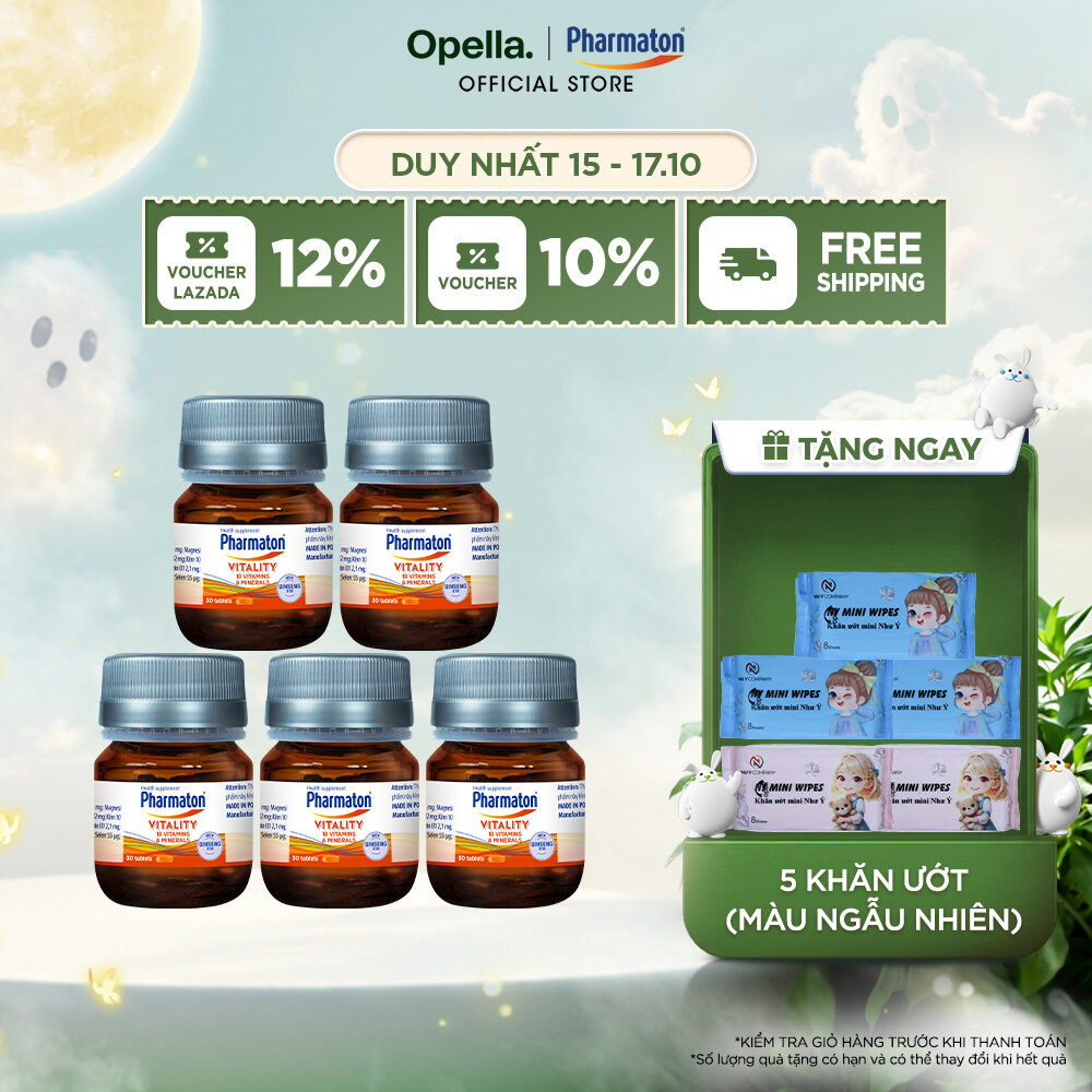 Bộ 5 lọ Thực Phẩm Bảo Vệ Sức Khỏe Pharmaton Vitality