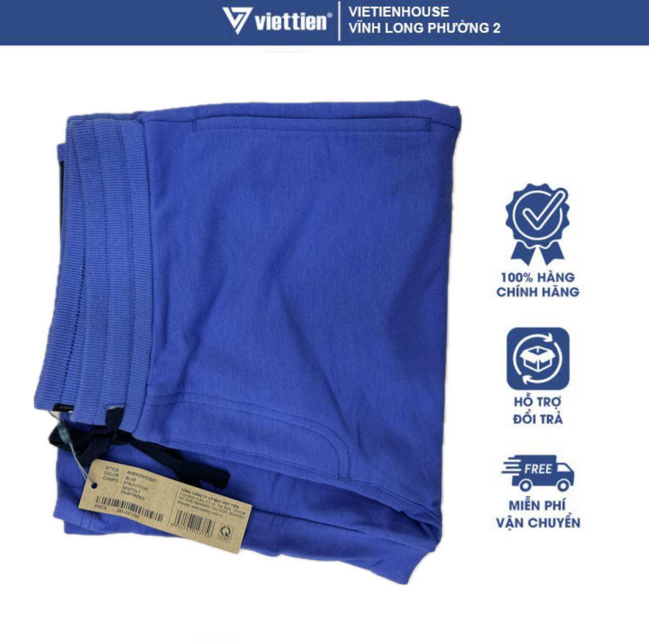 Quần đùi thể thao Việt Tiến còn size M-L (6N8002NH2)