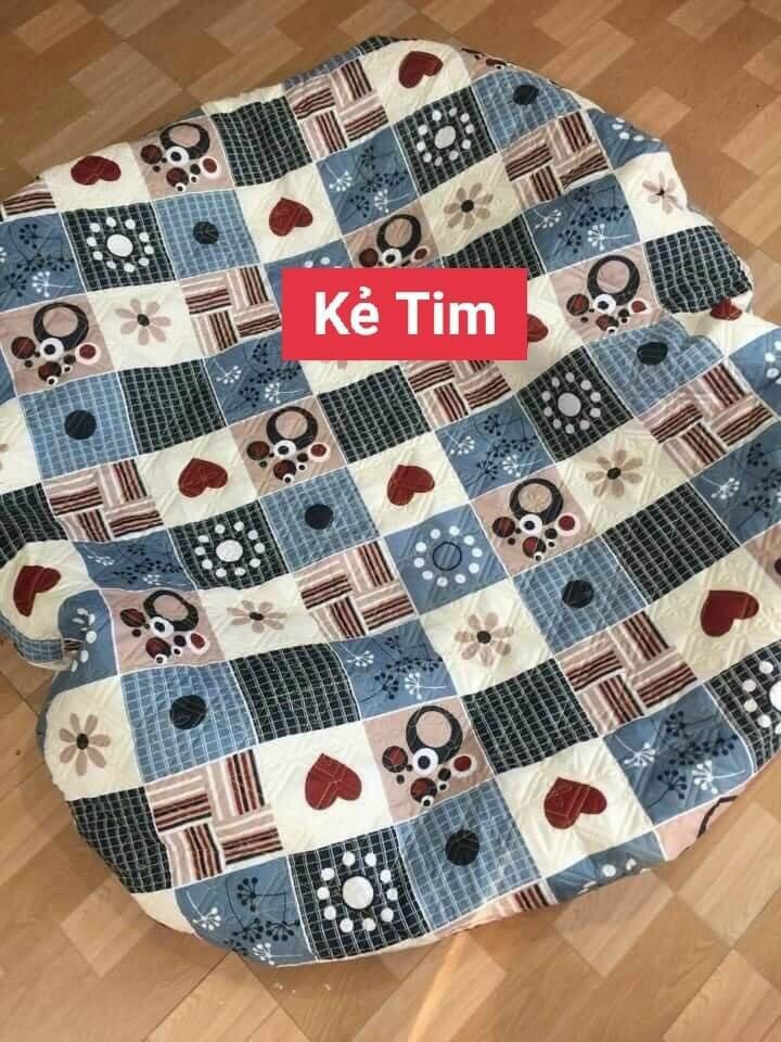 Bộ 3 món ga gối chần bông Cotton poly