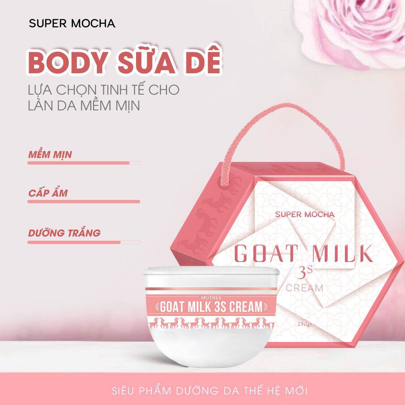 Body sữa dê super mocha 250gr