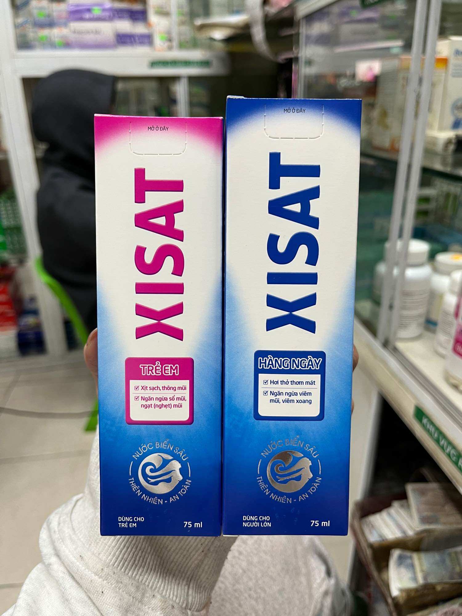[CHÍNH HÃNG] Xịt mũi Xisat hỗ trợ làm sạch và thông thoáng mũi - Chai 75ml HHANH PHARMA
