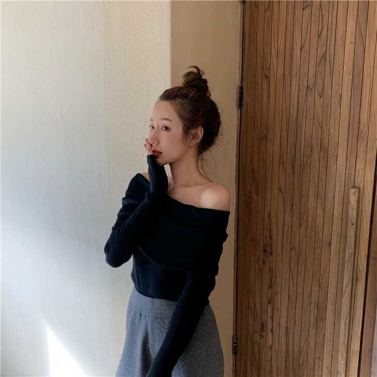 Áo len nữ trễ vai nhiều màu