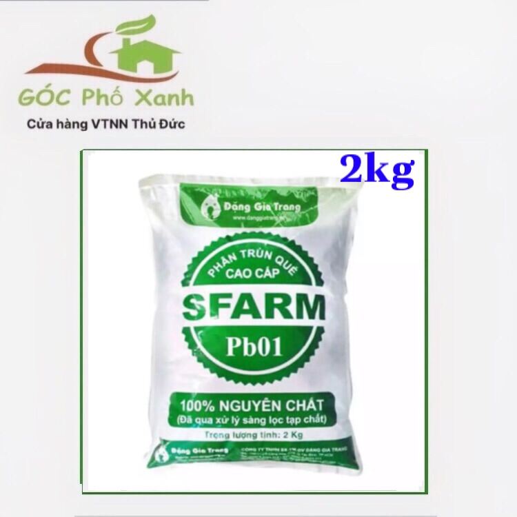 Phân trùn quế Sfarm Đặng gia trang gói 2kg