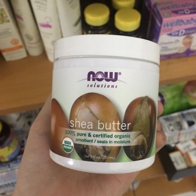 Bơ Hạt Mỡ Shea Butter Hữu Cơ Organic Now 85G & 207G