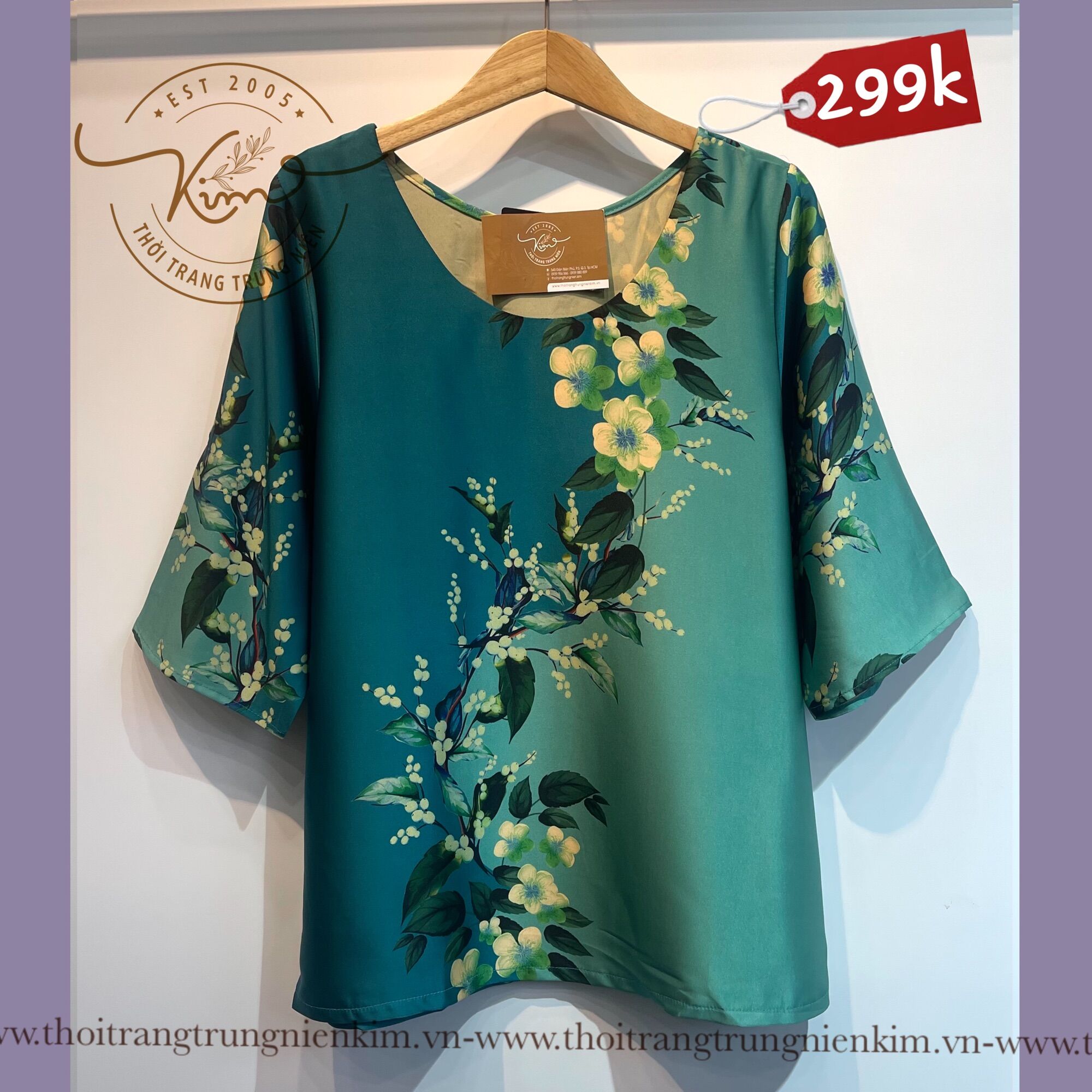 Áo lụa trung niên sang trọng Bigsize