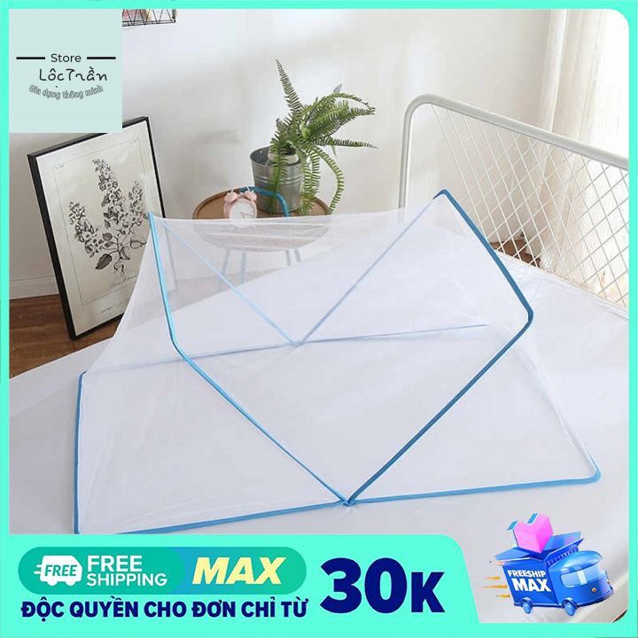 [Cam kết ảnh thật 100%] Mùng xếp thông minh, không giống hình tặng luôn. Màn chụp gia đình - Phụ kiện phòng ngủ - Lộc Trần Store