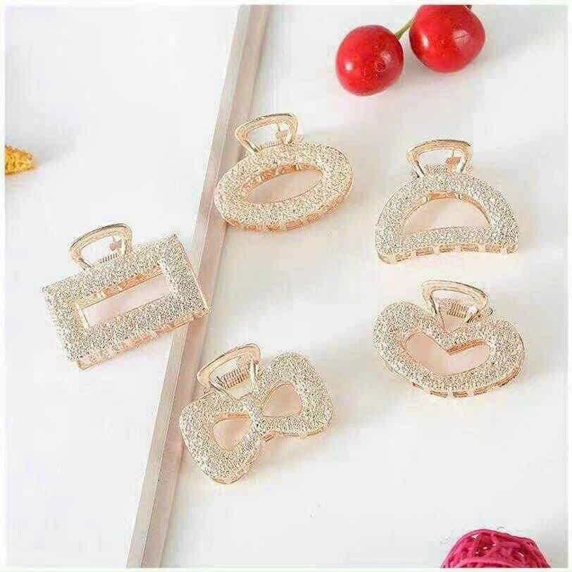 Set 5 Kẹp tóc vàng nơ phong cách HQ