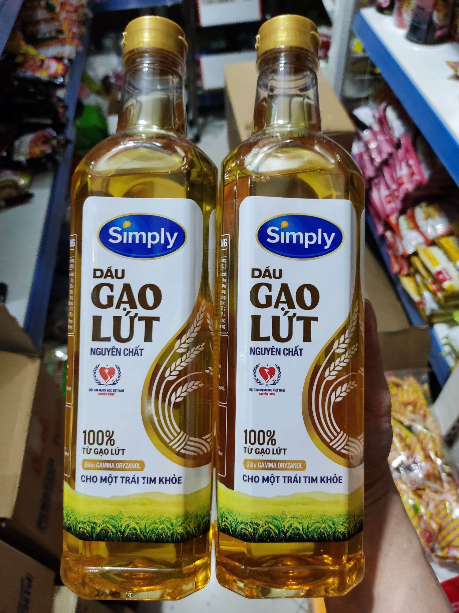 Dầu ăn Simply gạo lức chai 1 lít