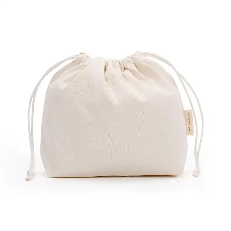 Túi Đựng Đồ Bằng Vải Cotton Trắng Có Dây Rút 27x20cm Túi Đựng Đồ Tái Sử Dụng Thân Thiện Với Môi Trường Dùng Để Đựng Đồ Dùng Gia Đình Kẹo Quà Tặng