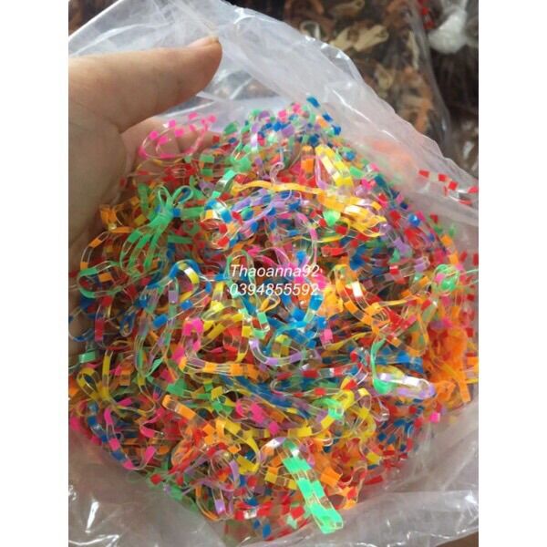 Dây chun buộc tóc nhiều màu:100g