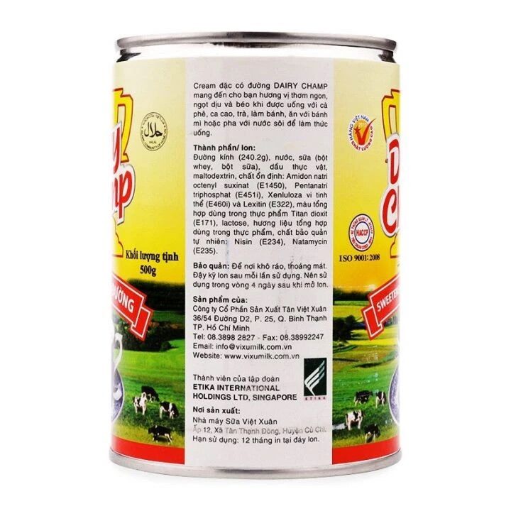 Combo 2 Sữa đặc có đường Dairy Champ lon 500g