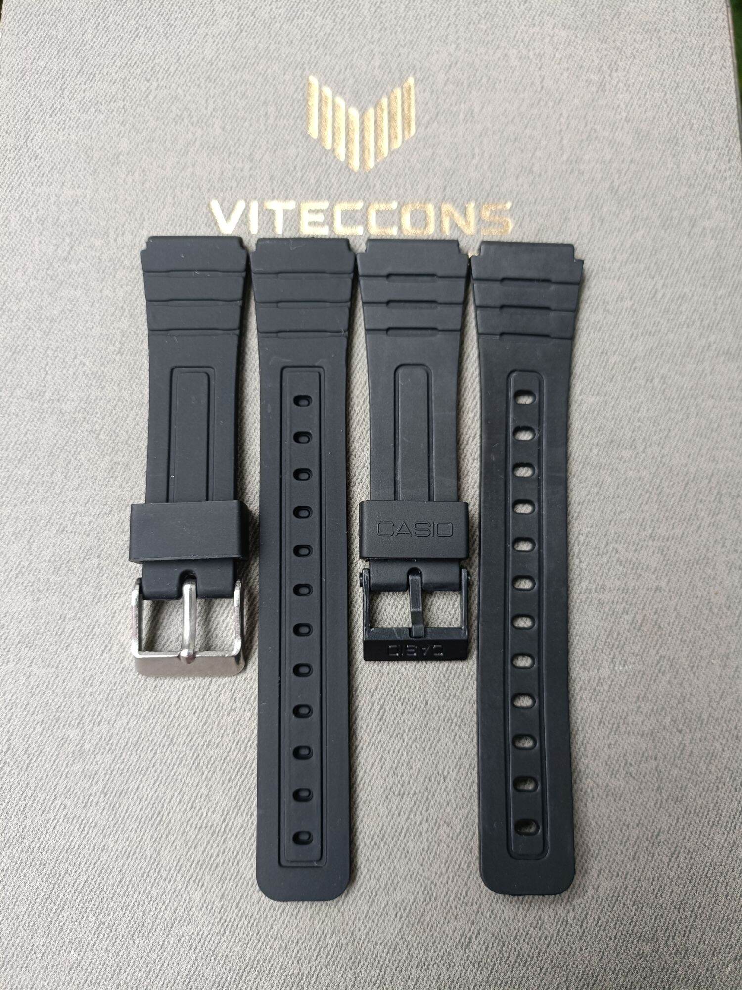 Dây đồng hồ nhựa dẻo thay thế cho đồng hồ Casio F91/F94