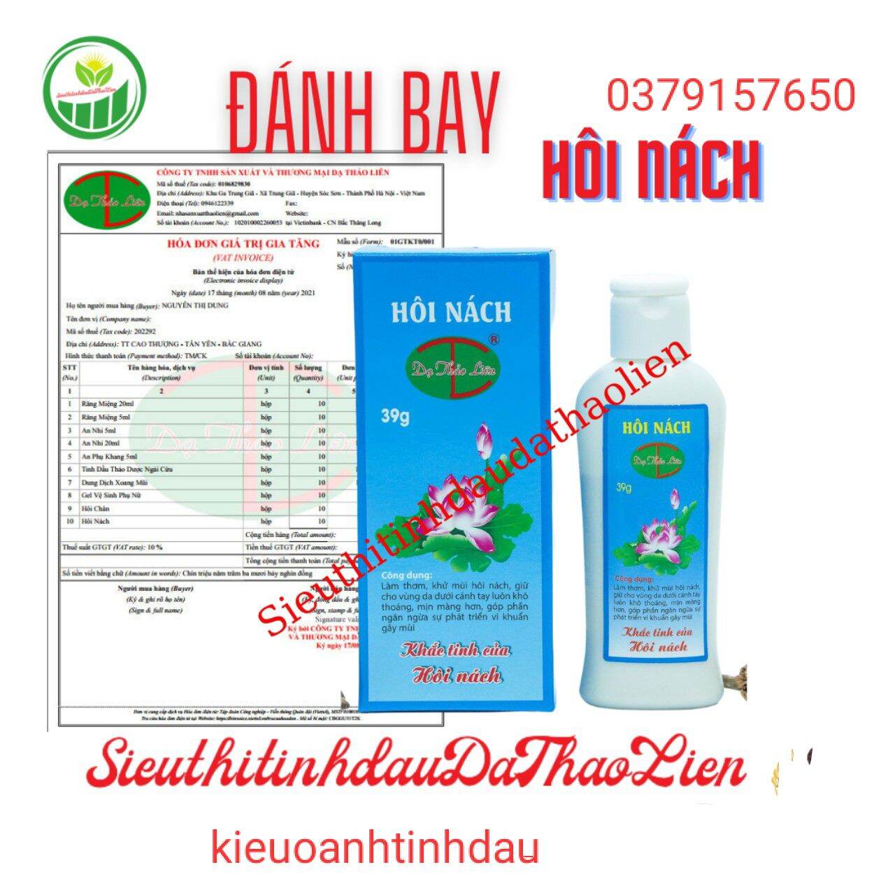 Hôi nách Dạng Bột Dạ Thảo Liên liên