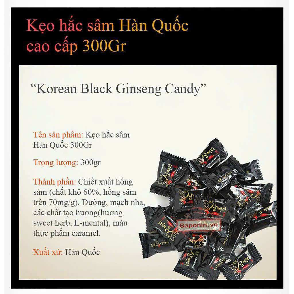 (Nhập Hàn Quốc) KẸO HẮC SÂM HÀN QUỐC