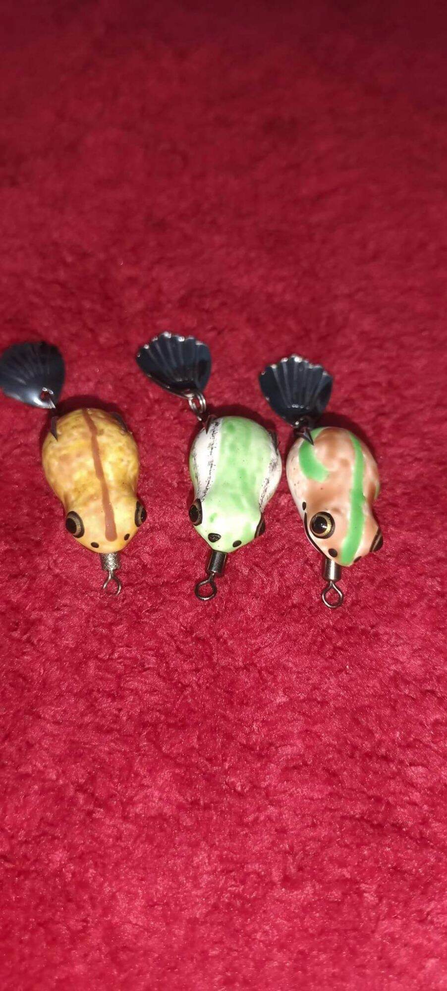 Nhái hơi mini 3cm lưỡi độ thủ công