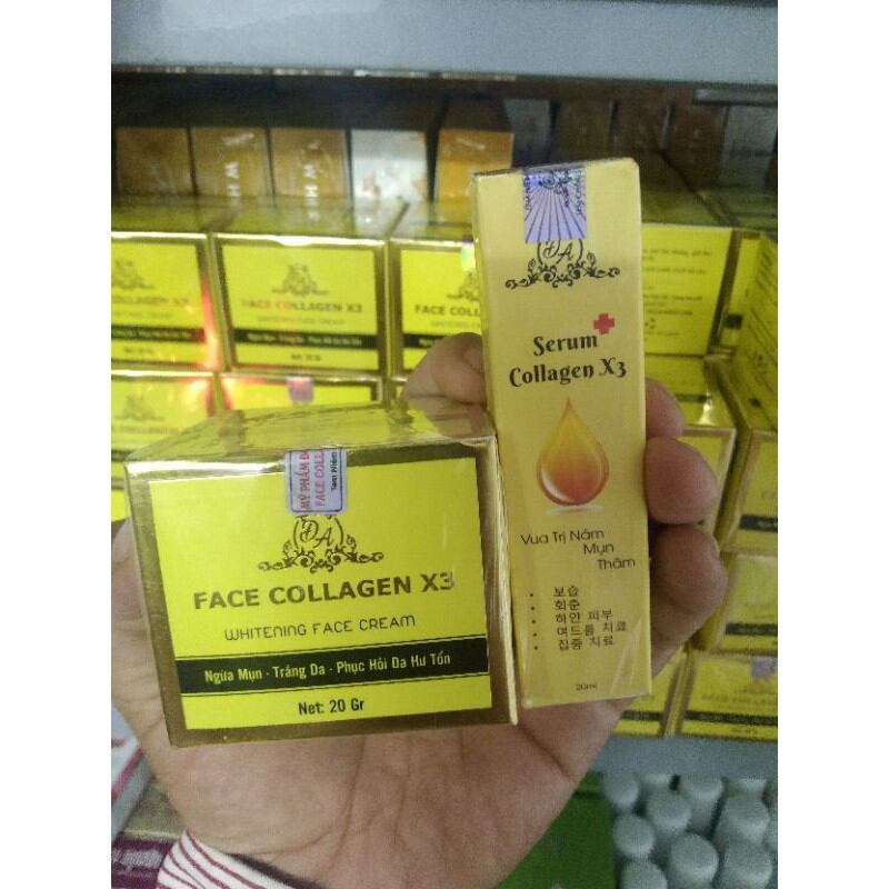 Compo kem face và serum nám collagen X3 -chính hãng