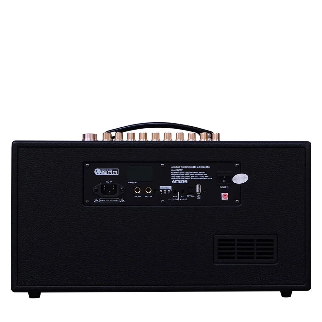 Loa karaoke xách tay Acnos NL4501 Ultra (Loa 2 đường tiếng, 2 loa full 6.5”, 3 loa treble, tích hợp nâng tiếng, công suất đạt 750W)