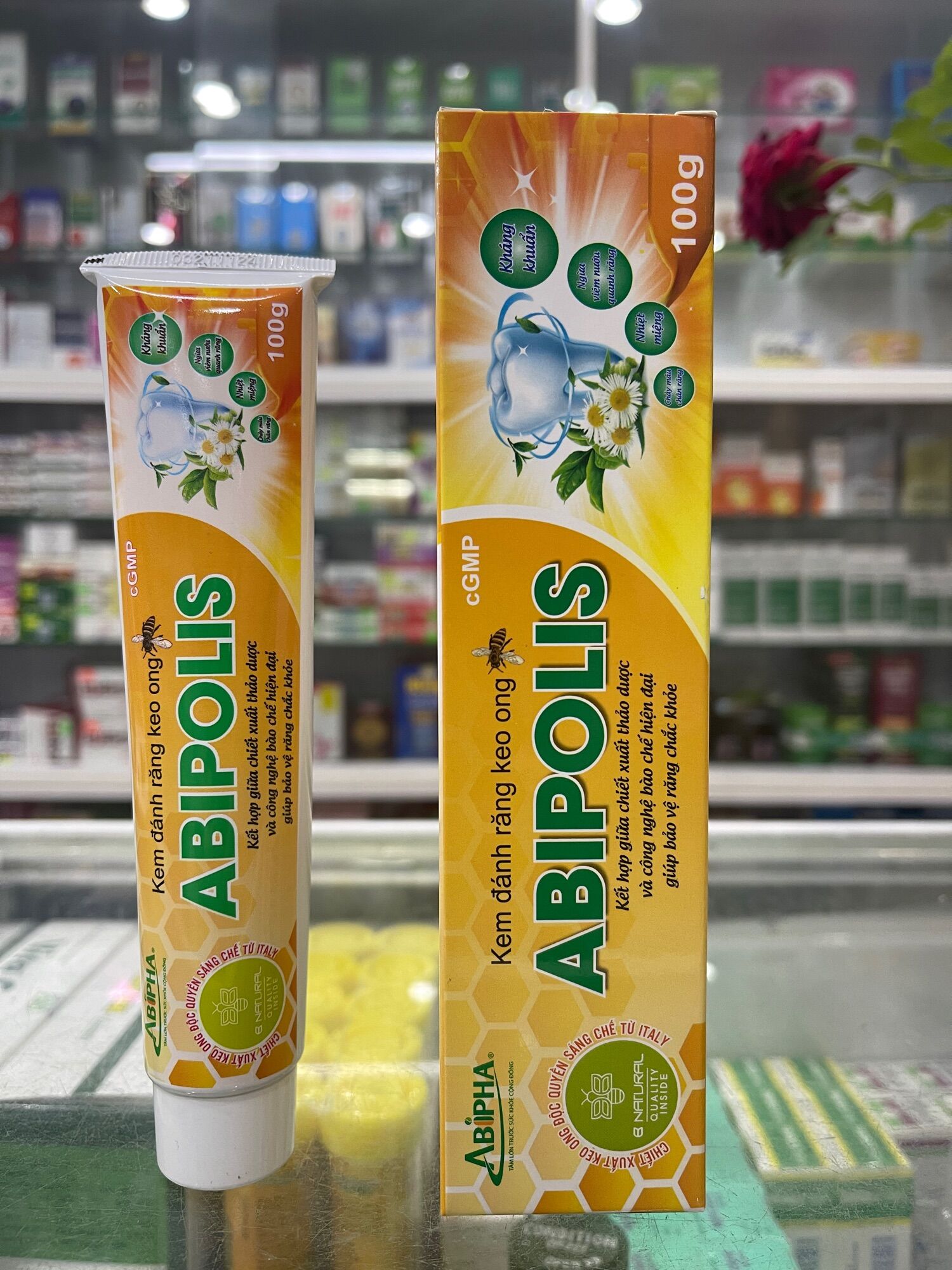 Kem đánh răng keo ong Abipolis - 100gram