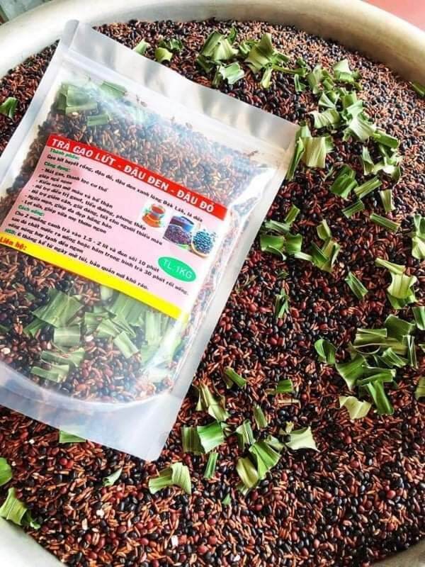 Trà đậu đen gạo lức rang lá dứa đăklăk gói/1kg
