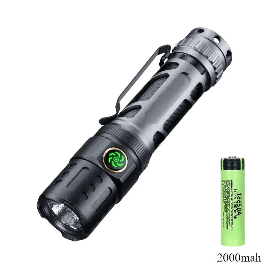 P80 LED 1000LM Đèn Pin Mờ Vô Hạn TYPE-C Sạc Hợp Kim Nhôm Đèn Cắm Trại Leo Núi Bút Kẹp Đèn Pin