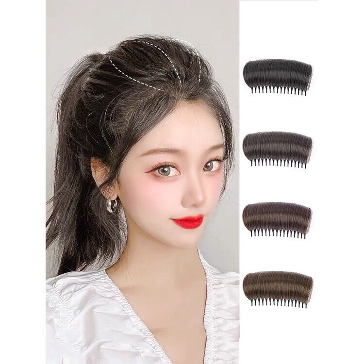 Tóc giả độn phồng mái loại cài bằng tóc tơ