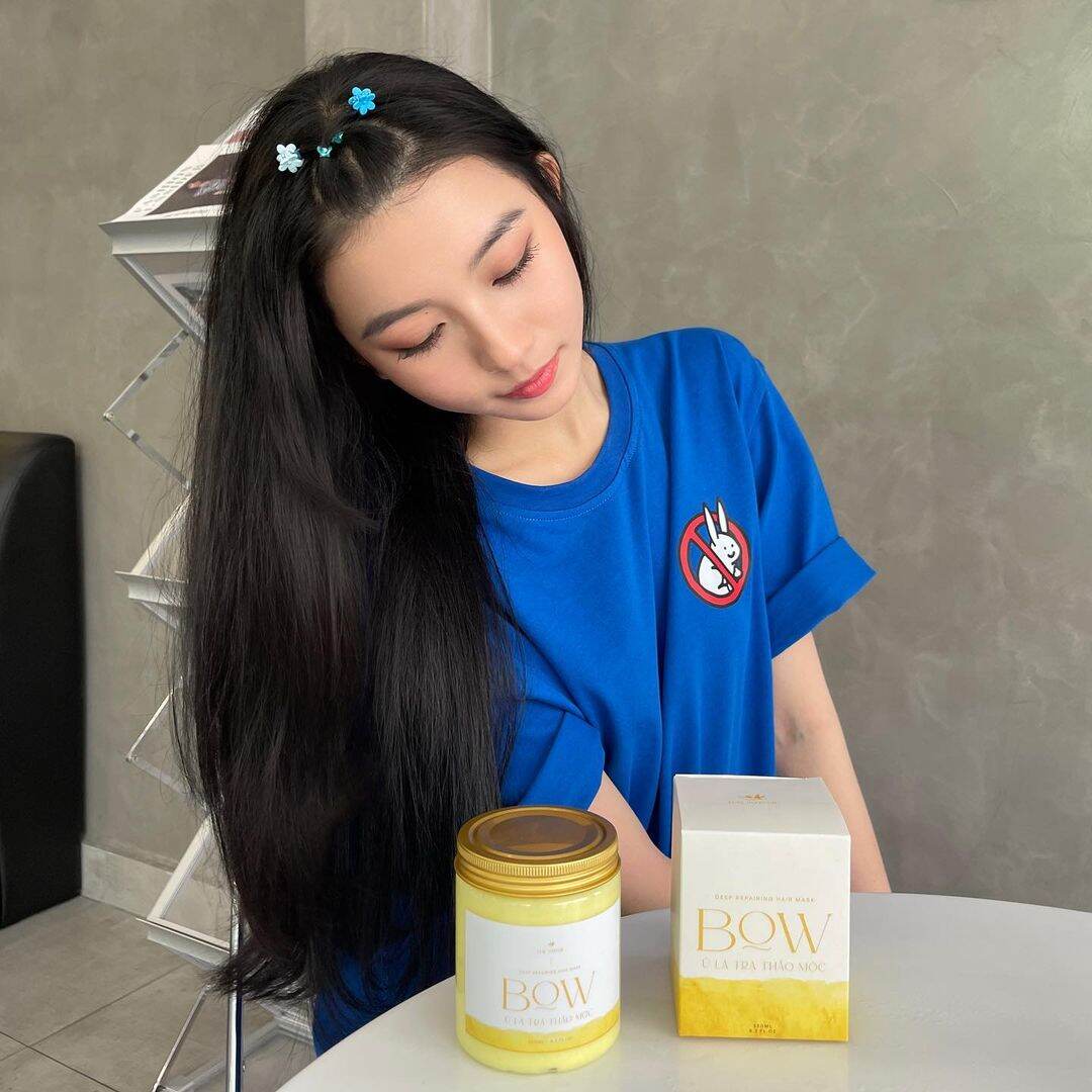 Ủ TÓC BOW Hair Mask (kem ủ/xả lá trà thảo mộc) _ Tặng 1 mũ chùm tóc