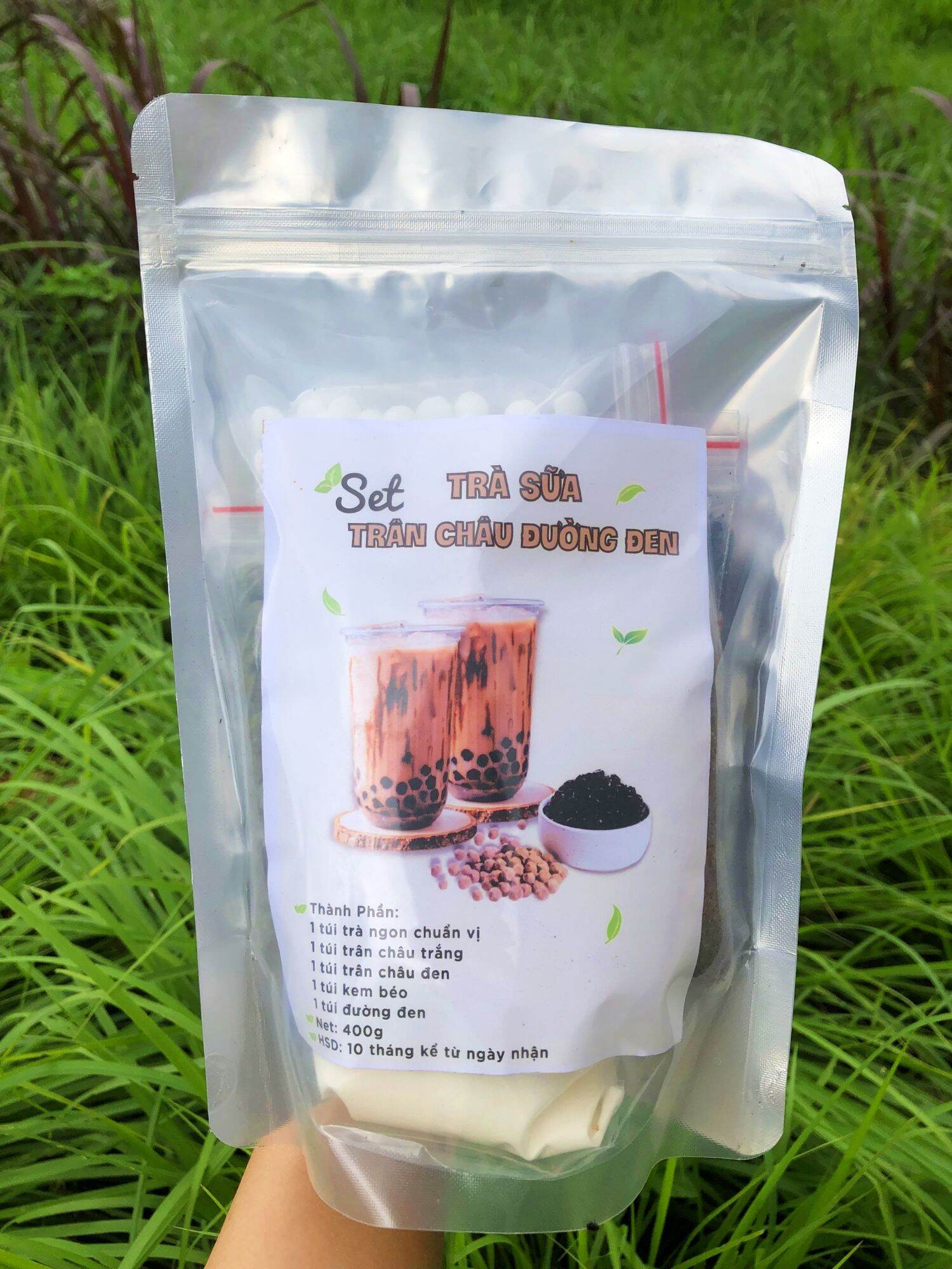 Sét Trà Sữa Trân Châu Đường Đen (Túi 400g nấu được 15-20 ly)