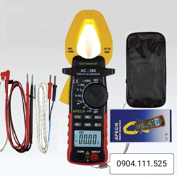 [HCM]Ampe kìm đo dòng AC/DC APECH AC-388 (600A)
