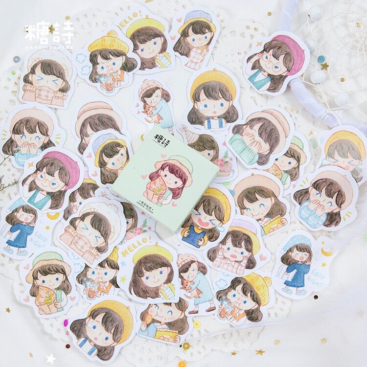 HỘP 46 STICKER CÔ GÁI
