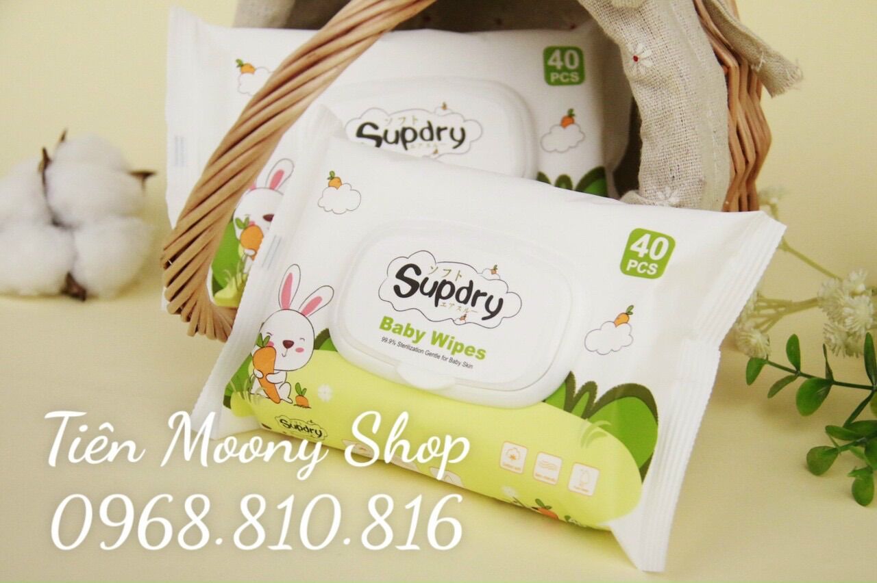 Khăn ướt Supdry - gói 40 tờ