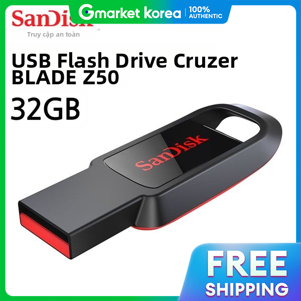 SanDisk | USB Flash Drive Z50 Cruzer Blade (32Gb) - Thương hiệu SanDisk Giá 426,550 Đồng*Miễn phí vận chuyển