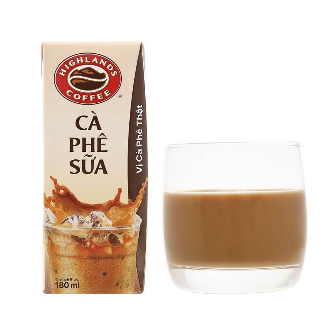 Thùng 48 hộp Cà phê sữa Highlands Coffee 180ml / hộp (48 hộp x 180ml)